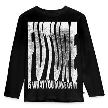 Future Is What You Make Of It - Kinder Premium Bio Langarmshirt - Schwarz - Vorne - AI Model Kid Male (0cm)