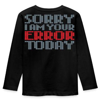 Error - Kids' Premium Longsleeve Shirt - black - Back - AI Model Kid Male (0cm)