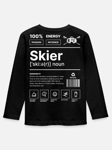 Skier Lifestyle - Kids' Premium Longsleeve Shirt - black