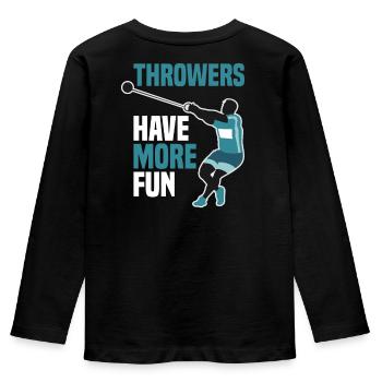 Athlétisme - T-shirt manches longues Premium Enfant - noir - Dos - AI Model Kid Male (0cm)