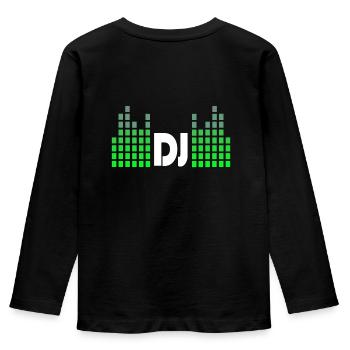 DJ Music Beat Disco - Kids' Premium Longsleeve Shirt - black - Back - AI Model Kid Male (0cm)
