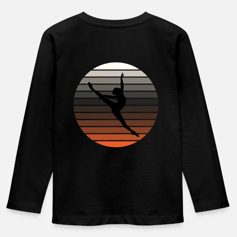 sunset ballett 7 - Kinder Premium Bio Langarmshirt - Schwarz