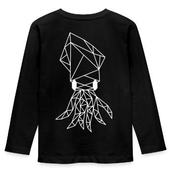 Squid - Kids' Premium Longsleeve Shirt - black - Back - AI Model Kid Male (0cm)