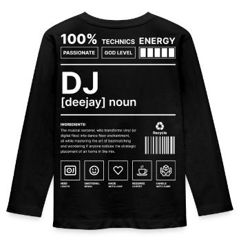 Deejay Vibes - Kids' Premium Longsleeve Shirt - black - Back - AI Model Kid Male (0cm)