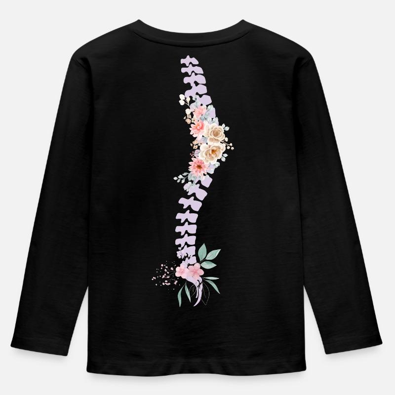 spina - Kinder Premium Bio Langarmshirt - Schwarz