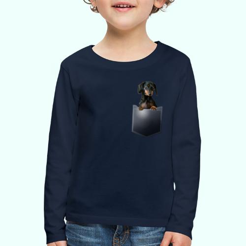 jamnik kieszonkowy - Koszulka dziecięca Premium z długim rękawem