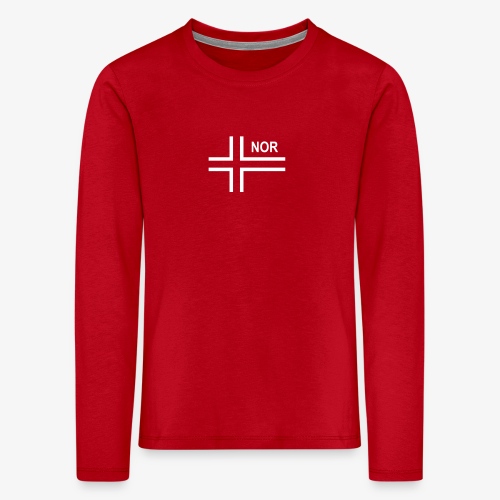 Norsk taktisk flagga Norge - NOR (negativ) - Långärmad premium-T-shirt barn