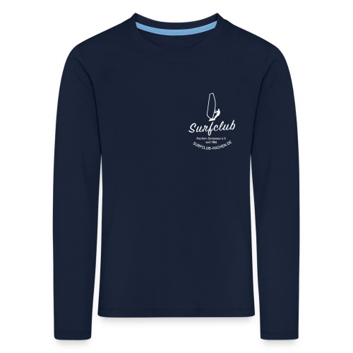 logo_surfclub_weiss_RZ - Kinder Premium Langarmshirt