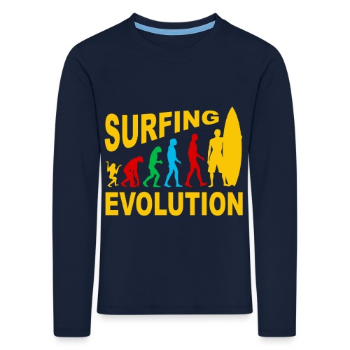 Evolution surfing colored - Kids' Premium Longsleeve Shirt