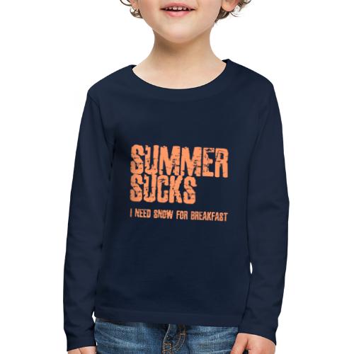 SUMMER SUCKS - Kinderen Premium shirt met lange mouwen