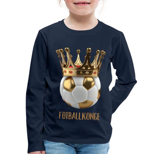 fotballkonge - Premium langermet T-skjorte for barn