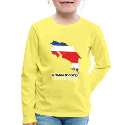 Straight Outta Costa Rica country map &flag - Kids' Premium Longsleeve Shirt