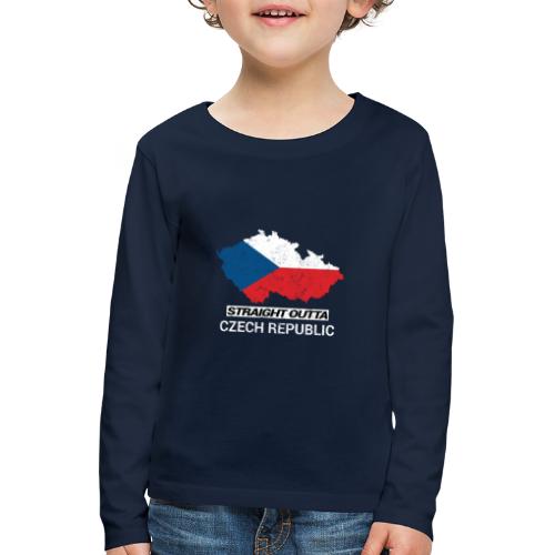 Straight Outta Czech Republic country map - Kids' Premium Longsleeve Shirt