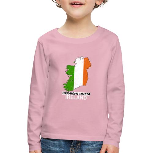 Straight Outta Ireland (Eire) country map flag - Kids' Premium Longsleeve Shirt