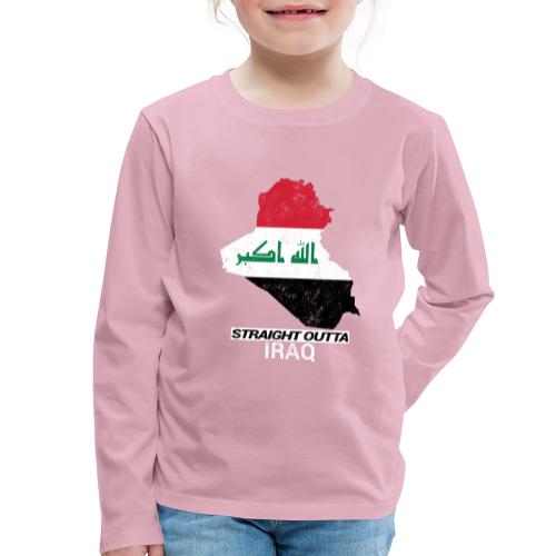 Straight Outta Iraq country map & flag - Kids' Premium Longsleeve Shirt