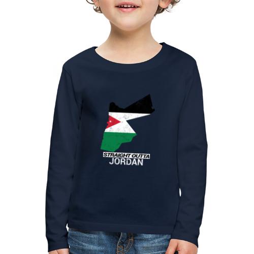 Straight Outta Jordan country map - Kids' Premium Longsleeve Shirt