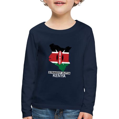Straight Outta Kenya country map & flag - Kids' Premium Longsleeve Shirt