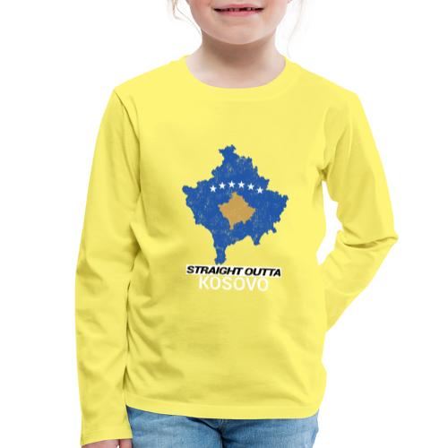 Straight Outta Kosovo country map - Kids' Premium Longsleeve Shirt