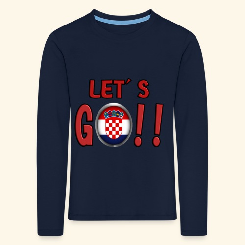 Go Croatia - Maglietta Premium a manica lunga per bambini