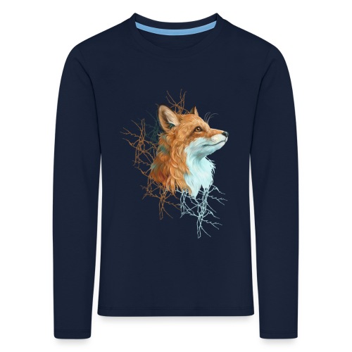 Happy Fox - Børne premium T-shirt med lange ærmer