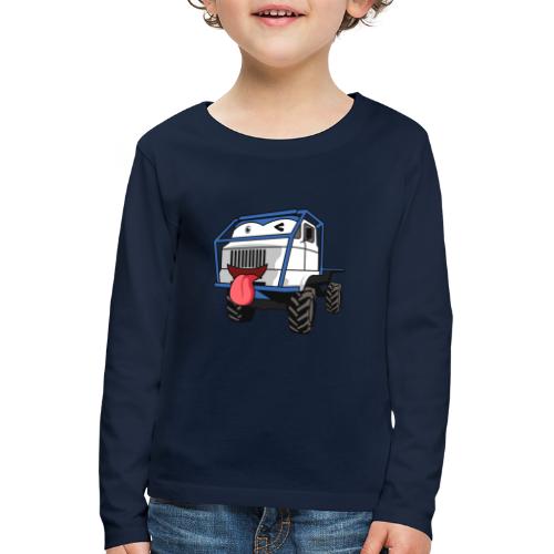 Augen Zwinkern mit Zunge raus Trail Truck Emoji. - Kinder Premium Langarmshirt
