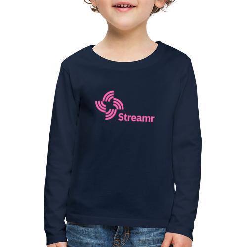 Streamr-logo i rosa - Premium langermet T-skjorte for barn