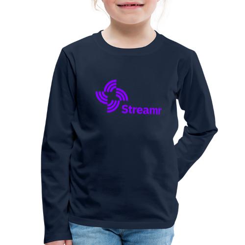 Streamr-logo i lilla - Premium langermet T-skjorte for barn