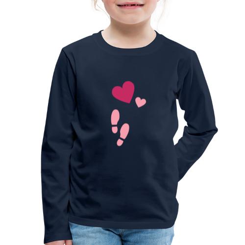 Heart & steps - Långärmad premium-T-shirt barn