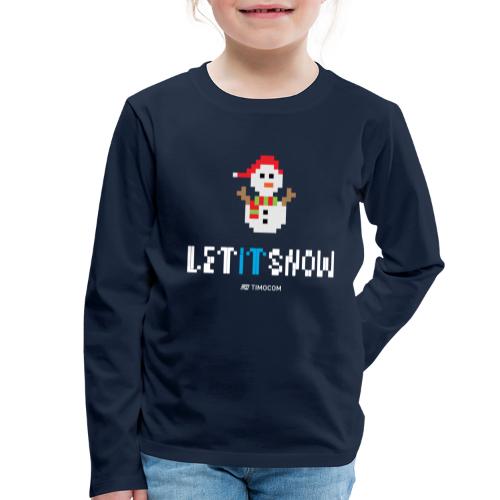 Let IT snow - Snowman - Kinder Premium Langarmshirt
