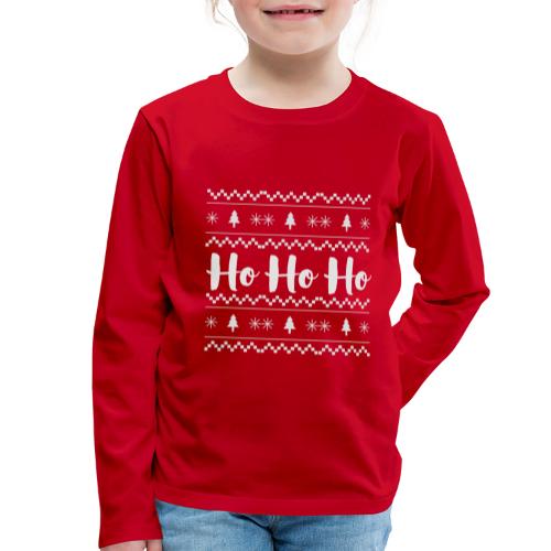 HO HO HO Babbo Natale, Ugly Christmas sweater - Maglietta Premium a manica lunga per bambini