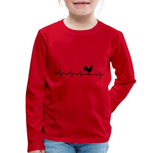 Herzschlag Hahn - Kinder Premium Langarmshirt