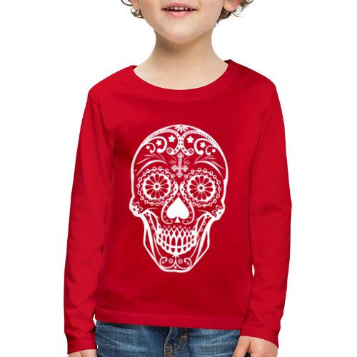 Skull white - Kinder Premium Langarmshirt