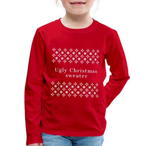 ugly Christmas sweater, maglione natalizio - Maglietta Premium a manica lunga per bambini