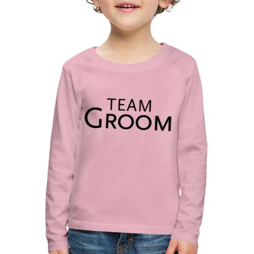 Team Groom - schwarze Schrift - Kinder Premium Langarmshirt