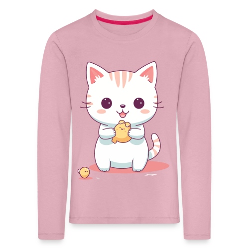 Lindo diseño de gatito #4 - Camiseta de manga larga premium niño