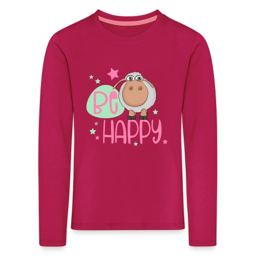 Be happy Schaf - Glückliches Schaf - Glücksschaf - Kinder Premium Langarmshirt