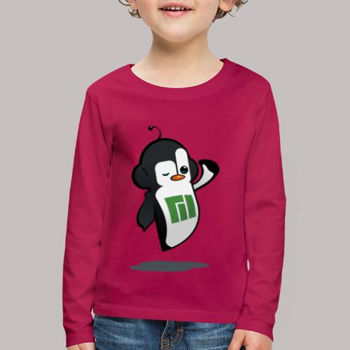 Manjaro Mascot wink hello left - Kinder Premium Langarmshirt