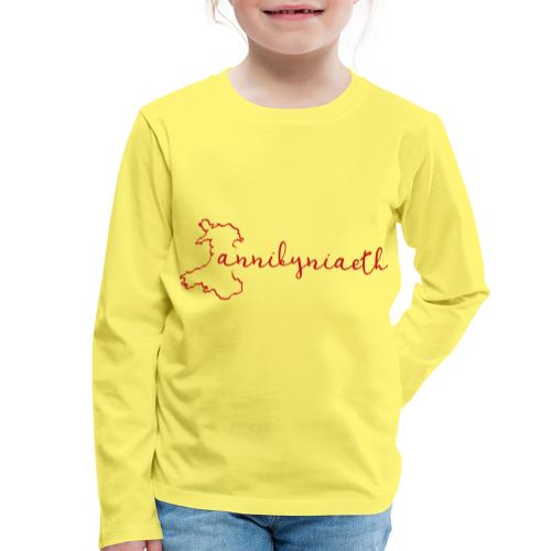 Annibyniaeth Independence, Welsh Map - Kids' Premium Longsleeve Shirt
