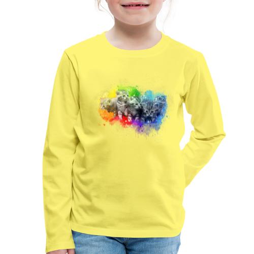 Chatons noir et blanc arc-en-ciel -by- Wyll Fryd - T-shirt manches longues Premium Enfant