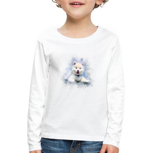 Husky sibérien Blanc chiot mignon -by- Wyll-Fryd - T-shirt manches longues Premium Enfant