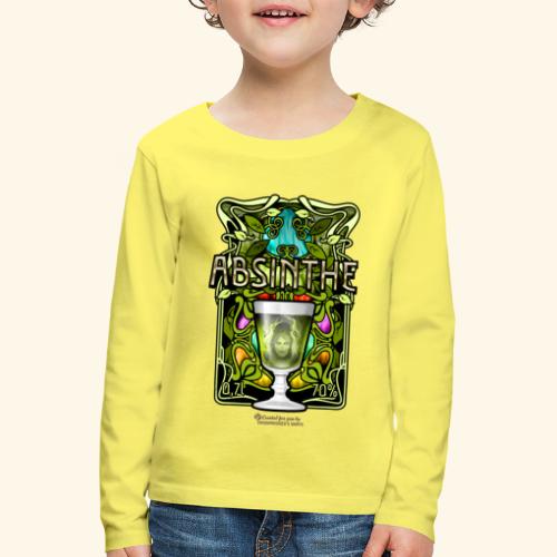 Absinthe T-Shirt Design Tiffanyglas Grüne Fee - Kinder Premium Langarmshirt