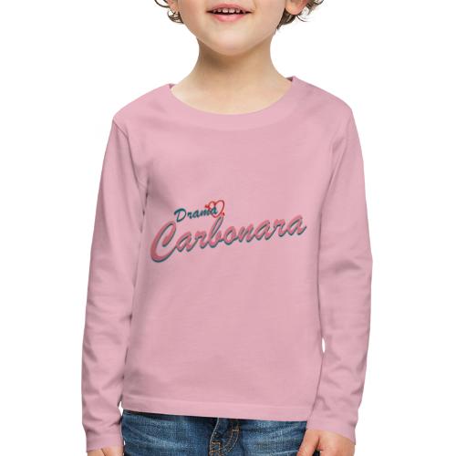 Drama Carbonara Logo hell - Kinder Premium Langarmshirt