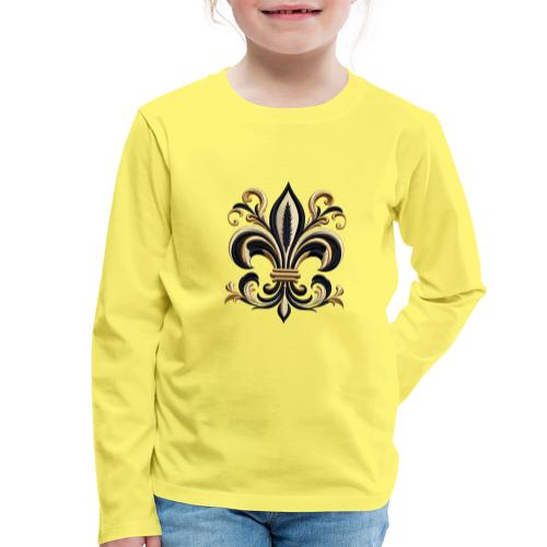 Golden Fleur-de-Lis Majesty Tee - Kids' Premium Longsleeve Shirt