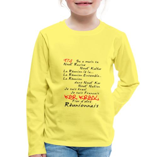 Kosement kreol - 974 La Réunion - T-shirt manches longues Premium Enfant