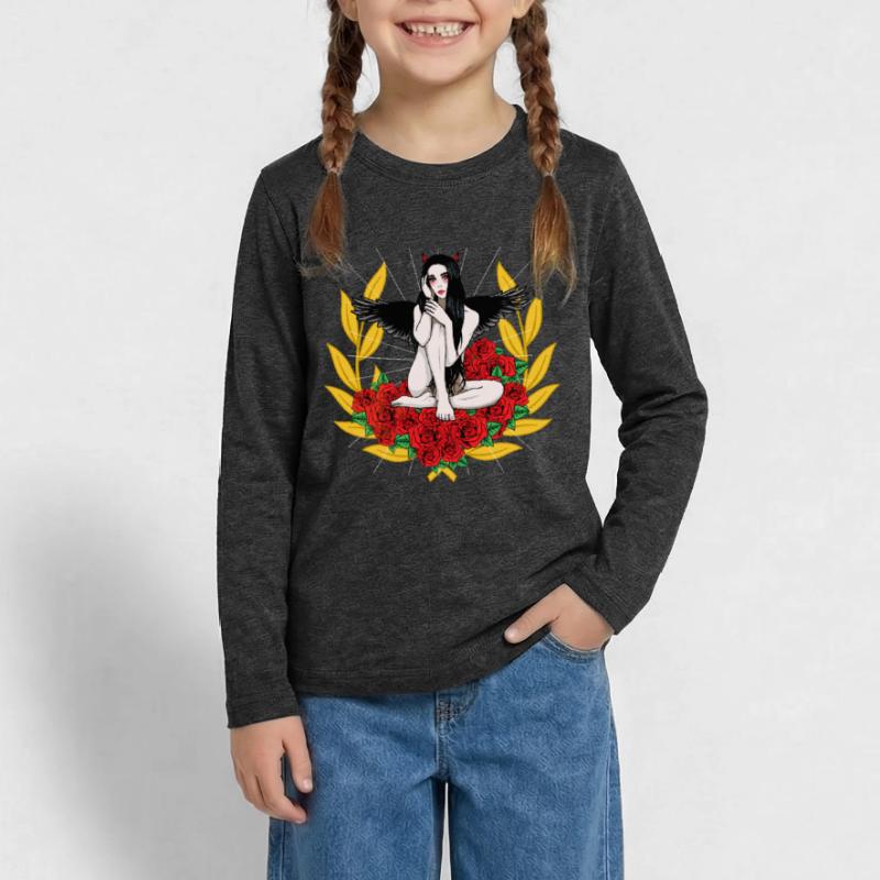 Devilish Devil Woman Satan's Roast Devil Teenager Premium Organic Long Sleeve Shirt