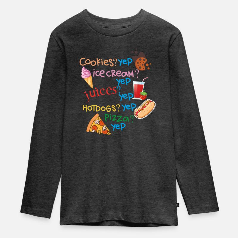 Detti divertenti per il compleanno - Maglia a maniche lunghe ecologica premium per ragazzi - antracite melange