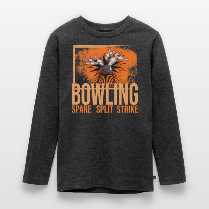 Bowling - Spare - Split - Strike Teenager Premium Bio Langarmshirt