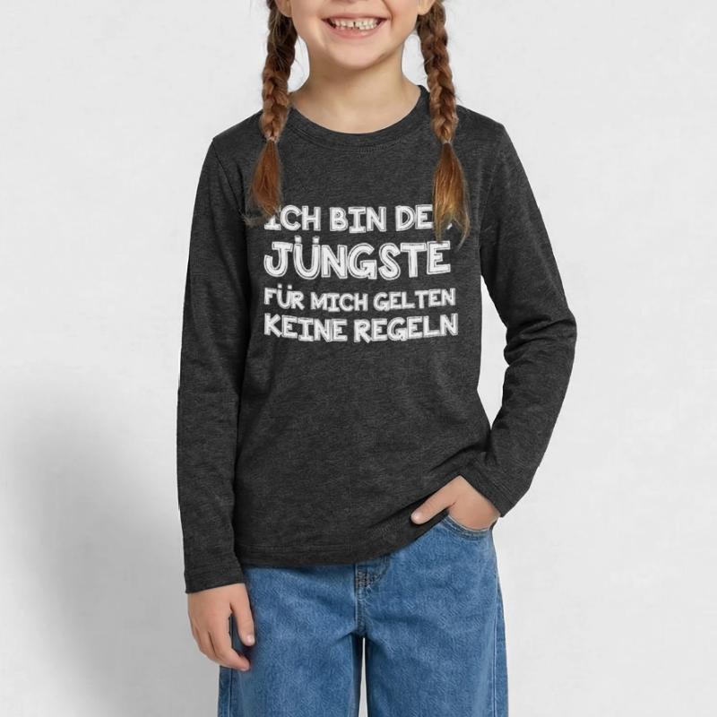 Ich bin der Jüngste Teenager Premium Bio Langarmshirt