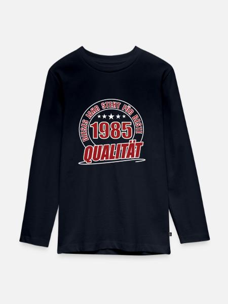 1985 - Teenager Premium Bio Langarmshirt - Navy
