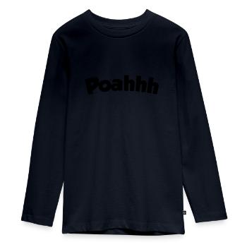 Poah Hemd - Teenager Premium Bio Langarmshirt - Navy - Vorne - AI Model Kid Female (0cm)